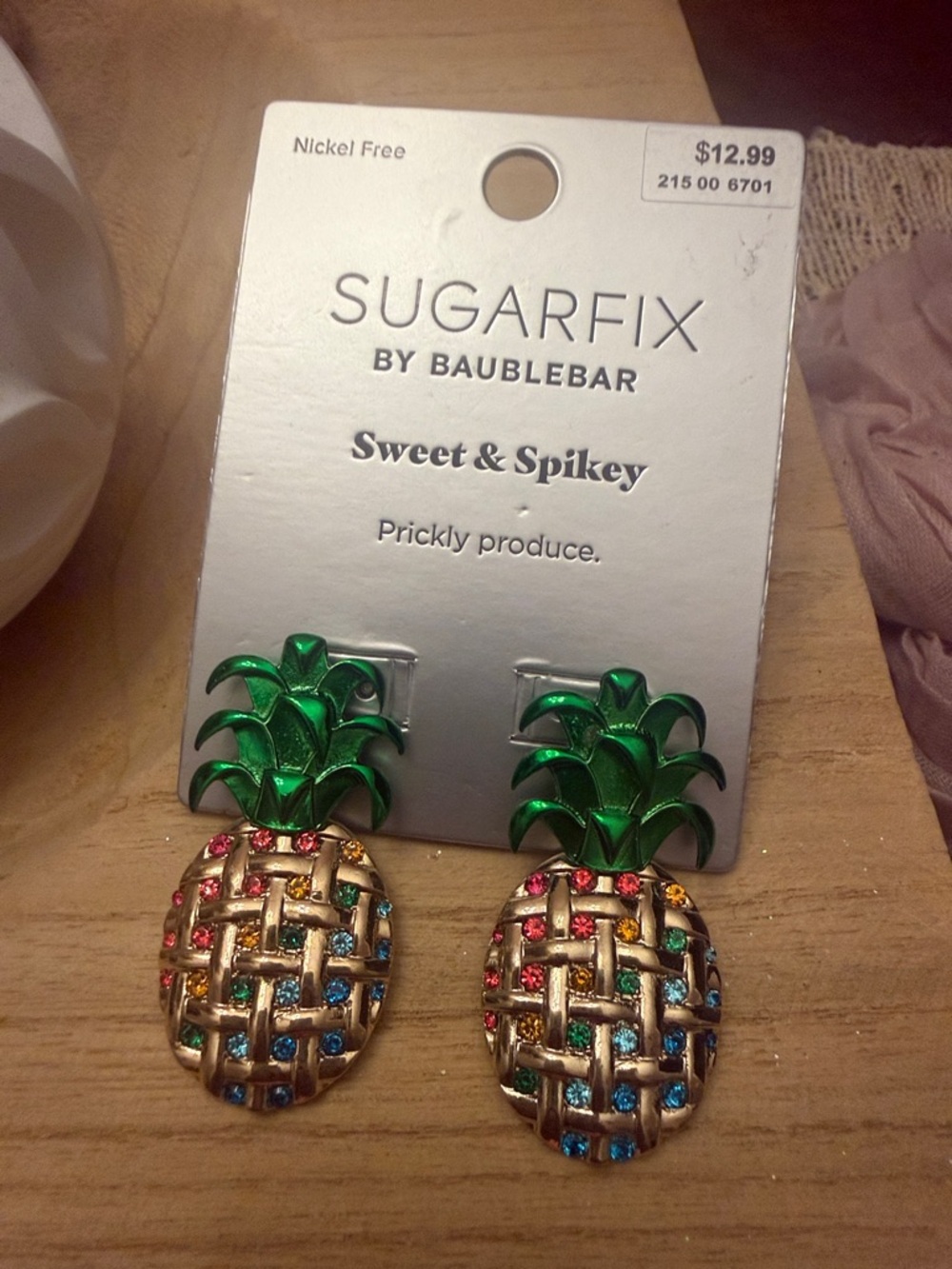 SUGARFIX by Baublebar Pineapple Post Earrings Prickly Produce